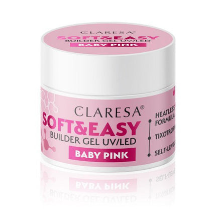 CLARESA nagų gelis Soft & Easy Baby Pink, 90g - Beauty Kit