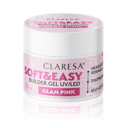 CLARESA nagų gelis Soft&Easy Glam Pink, 12g - Beauty Kit