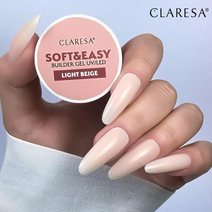 CLARESA nagų gelis Soft&Easy Light Beige, 12g - Beauty Kit