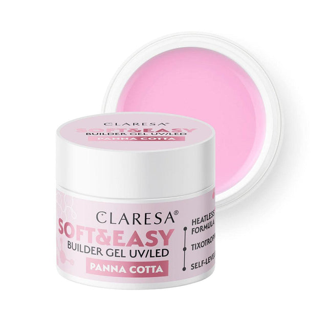 CLARESA statybinis gelis Soft&Easy panna cotta 12g - Beauty Kit