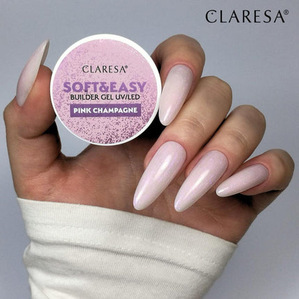 CLARESA nagų gelis Soft&Easy Pink Champagne, 90g - Beauty Kit