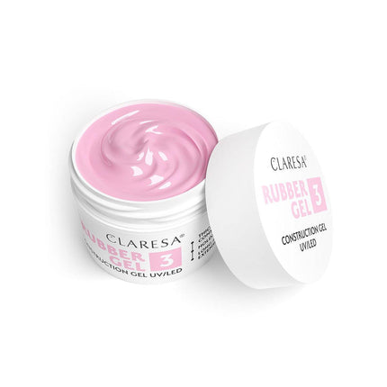 CLARESA statybinis nagų priauginimo gelis RUBBER GEL 3 -12g - Beauty Kit