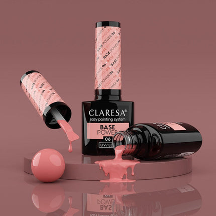 CLARESA nerūgštinė hibridinė gelinio lako bazė Power Base 06, 5g - Beauty Kit