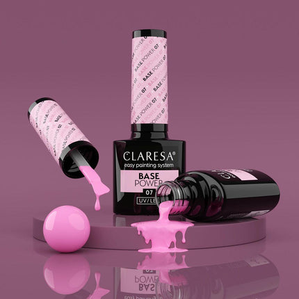 CLARESA nerūgštinė hibridinė gelinio lako bazė Power Base 07, 5g - Beauty Kit