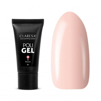 CLARESA Poligelis nagams PEACH 30 g - Beauty Kit