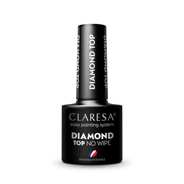 CLARESA viršutinis gelio sluoksnis TOP DIAMOND NO WIPE, 5g - Beauty Kit