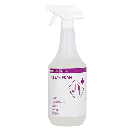 CLEAN FOAM paviršių valymo ir dezinfekcijos priemonė-putos be alkoholio, 1000 ml - Beauty Kit