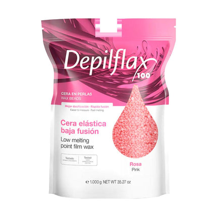 DEPILFLAX 100 elastingas depiliacinis vaškas ROSE DEW, 1000 g - Beauty Kit