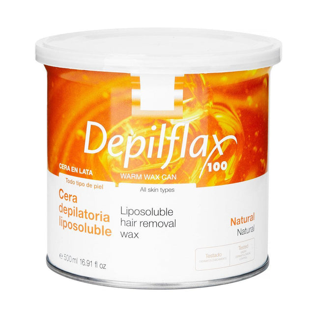 DEPILFLAX 100 elastingas depiliacinis vaškas skardinėje NATURAL, 500 ml - Beauty Kit