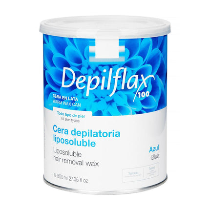 DEPILFLAX depiliacinis vaškas skardinėje AZULENE, 800 ml - Beauty Kit