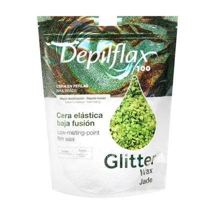 DEPILFLAX vaško granulės JADE GLITTER, 1 kg - Beauty Kit