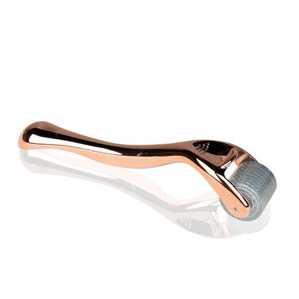 DERMA ROLLER adatinis volelis mezoterapijai ROSE GOLD, 0.75 mm 192 titano adatos - Beauty Kit