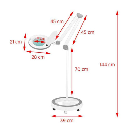 ELEGANTE kosmetologinė lempa-lupa ant stovo 6014 60 LED 5D SMD - Beauty Kit