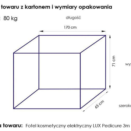 Elektrinė kosmetinė kėdė LUX PEDI 3 variklių, balta - Beauty Kit