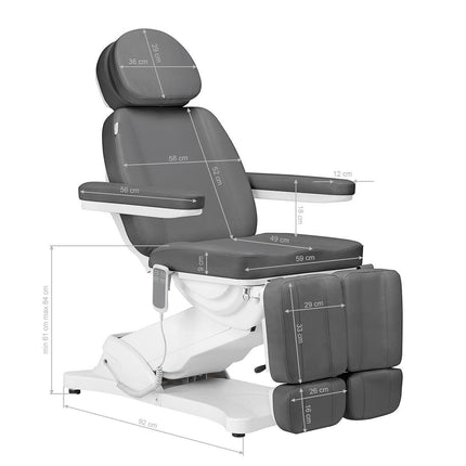 Elektrinė pedikiūro kėdė SILLON CLASSIC 2 variklių, pilka - Beauty Kit