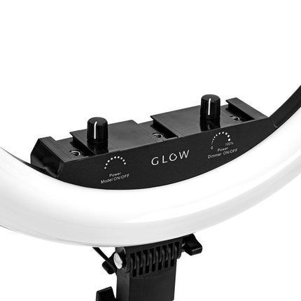 GLOW žiedinė makiažo lempa 18" su stovu, 45W - Beauty Kit