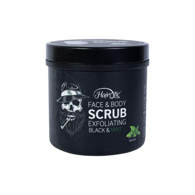 Hairotic Black & Mint Scrub Šveitiklis veidui ir kūnui, 500ml - Beauty Kit