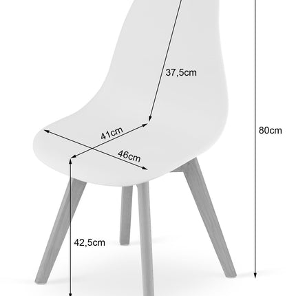 KITO kėdė - balta x 3 - Beauty Kit