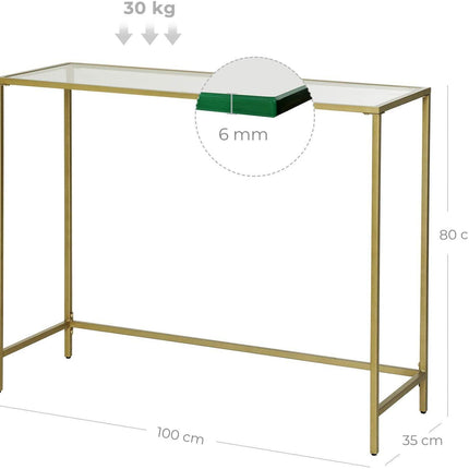 Konsolinis staliukas LGT26G, 100x35x80 cm. - Beauty Kit