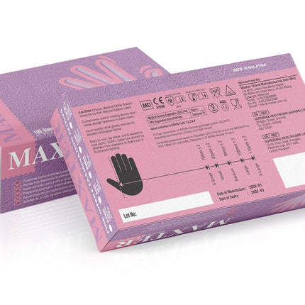 MAXTER nitrilinės vienkartinės pirštinės M dydis, rožinės - Beauty Kit