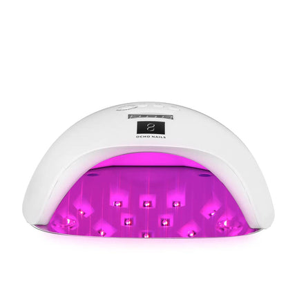 Nagų lempa LED/UV OCHO NAILS X13 Plus su veidrodiniu dugnu 65W, balta - Beauty Kit