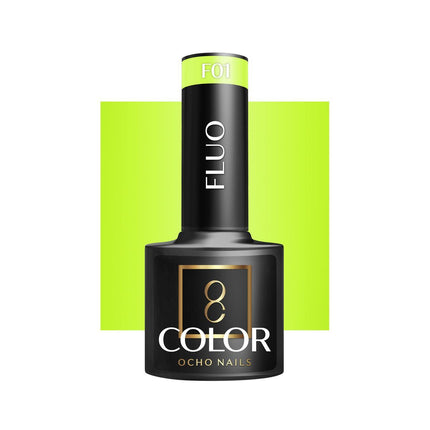 OCHO NAILS hibridinis nagų lakas FLUO F01, 5g - Beauty Kit