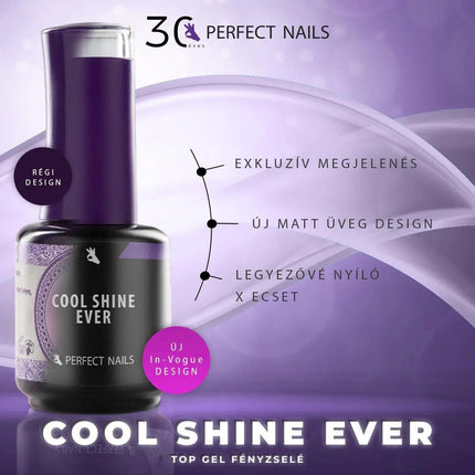 PERFECT NAIL Cool Shine Ever Top Coat viršutinis gelis, 15 ml. - Beauty Kit