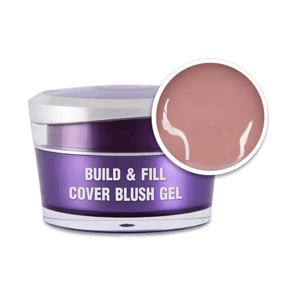 PERFECT NAILS Build&Fill Cover Gel nagų priauginimo gelis Blush, 15 ml. - Beauty Kit