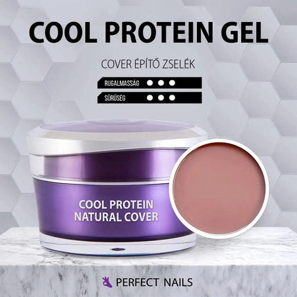 PERFECT NAILS Cool Protein Natural Cover priauginimo gelis, 50g - Beauty Kit