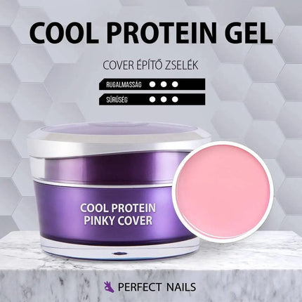 PERFECT NAILS Cool Protein Pinky Cover priauginimo gelis PINKY, 15g - Beauty Kit