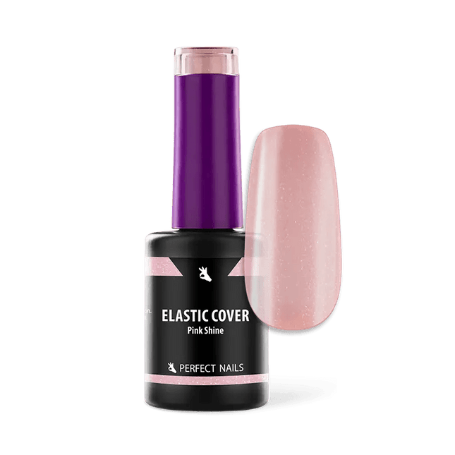 PERFECT NAILS Elastic Cover elastinis dengiamasis gelis PINK SHINE, 8 ml - Beauty Kit