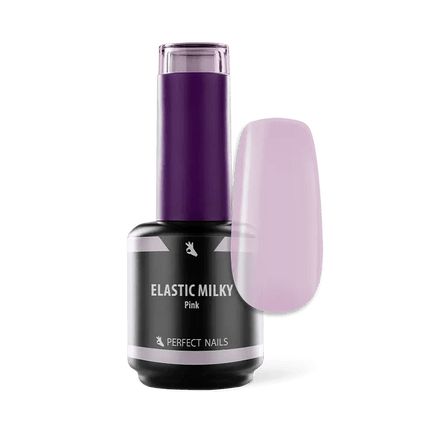 PERFECT NAILS Elastic Milky guminis bazės pagrindas MILKY PINK, 15 ml. - Beauty Kit