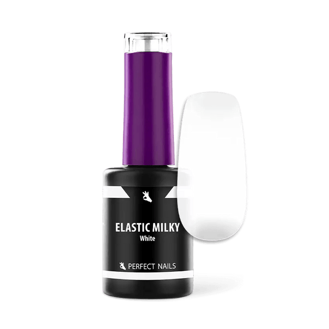 PERFECT NAILS Elastic Milky guminis bazės pagrindas MILKY WHITE, 8 ml. - Beauty Kit