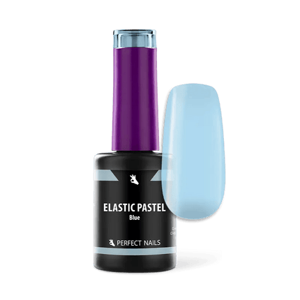 PERFECT NAILS Elastic Pastel guminis bazės pagrindas BLUE, 8 ml. - Beauty Kit