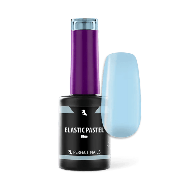 PERFECT NAILS Elastic Pastel guminis bazės pagrindas BLUE, 8 ml. - Beauty Kit