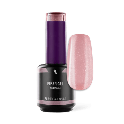 PERFECT NAILS Fiber Gel pluoštinė gelio bazė NUDE SHINE, 15ml. - Beauty Kit