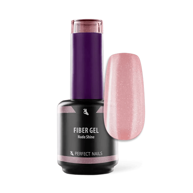 PERFECT NAILS Fiber Gel pluoštinė gelio bazė NUDE SHINE, 15ml. - Beauty Kit