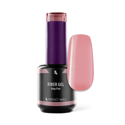 PERFECT NAILS Fiber Gel Vitamin pluoštinė gelio bazė BABY PINK, 15 ml. - Beauty Kit