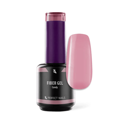 PERFECT NAILS Fiber Gel Vitamin pluoštinė gelio bazė CANDY, 15 ml. - Beauty Kit