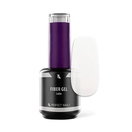 PERFECT NAILS Fiber Gel Vitamin pluoštinė gelio bazė LATTE, 15ml. - Beauty Kit