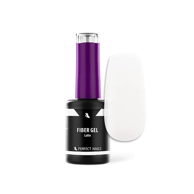 PERFECT NAILS Fiber Gel Vitamin pluoštinė gelio bazė LATTE, 8 ml. - Beauty Kit