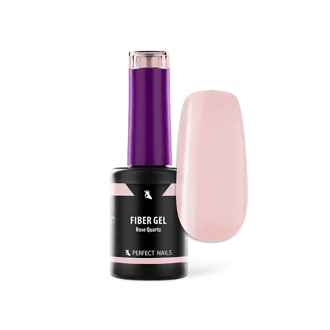 PERFECT NAILS Fiber Gel Vitamin pluoštinė gelio bazė ROSE QUARTZ, 8 ml. - Beauty Kit