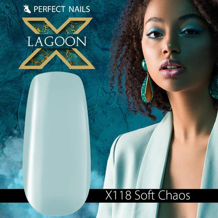 LacGel LaQ X gelio lakas 4 ml - Soft Chaos X118 - Lagoon - Beauty Kit