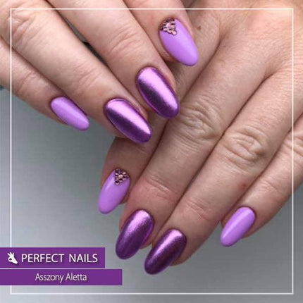 PERFECT NAILS nagų dekoravimo chromo pudra - PURPLE - Beauty Kit