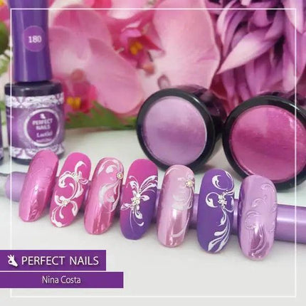 PERFECT NAILS nagų dekoravimo chromo pudra - PURPLE - Beauty Kit