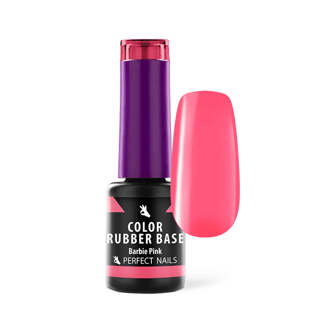 PERFECT NAILS Rubber Base guminis bazės pagrindas BARBIE PINK, 4 ml - Beauty Kit