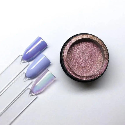 PERFECT NAILS Veil Chrome Powder chromo pudra nagų dailei Pastel Mallow - Beauty Kit