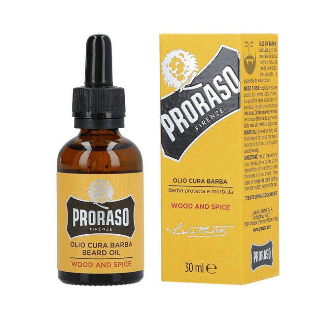 PRORASO WOOD AND SPICE barzdos aliejus, 30 ml - Beauty Kit