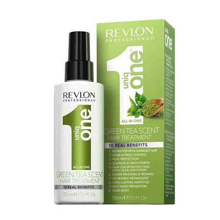 Revlon Uniq One Green Tea All In One plaukų priežiūros priemonė, 150 ml - Beauty Kit