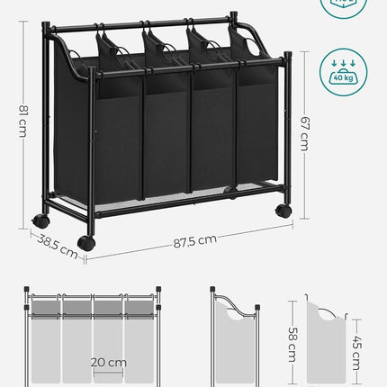 Skalbinių krepšys ant ratukų LSF005, 4x35 L - Beauty Kit